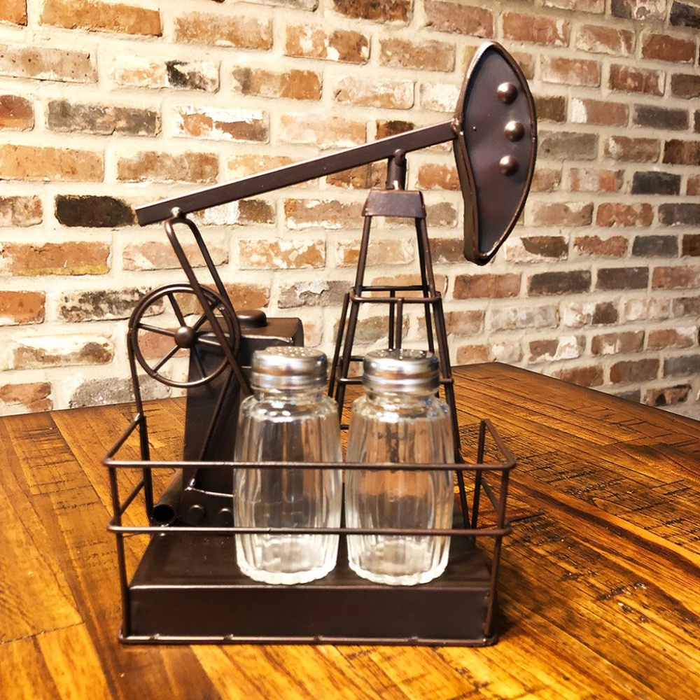 Rustic Oil Derrick Salt and Pepper Shaker Sets